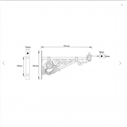 Brazo Aluminio modelo Villa 70cm