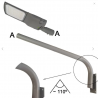 Soporte para Farola modelo Tubular Curvo- Acero Galvanizado - 1m.