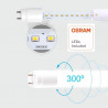 Tubo LED 13W Cristal 90cm 300º - ALTA LUMINOSIDAD - OSRAM CHIP