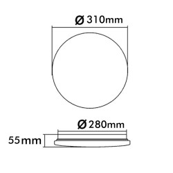 Plafón LED 18W WiFi SMART RGB+CCT - Regulable